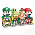 Mini Briques Mario Luigi Yoshi Bowser (27cm)