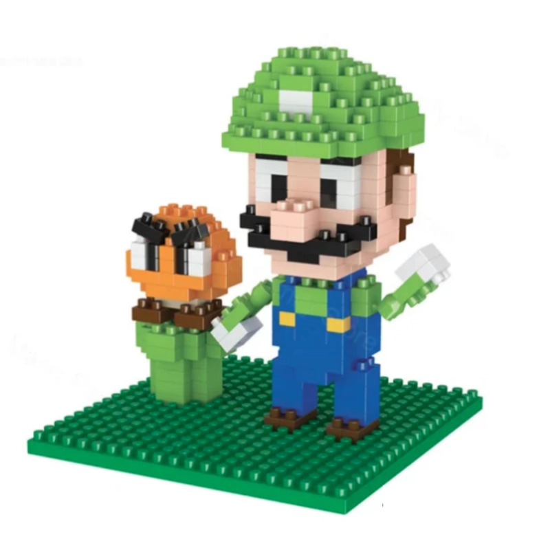 Mini Briques Luigi & Goomba (20cm)